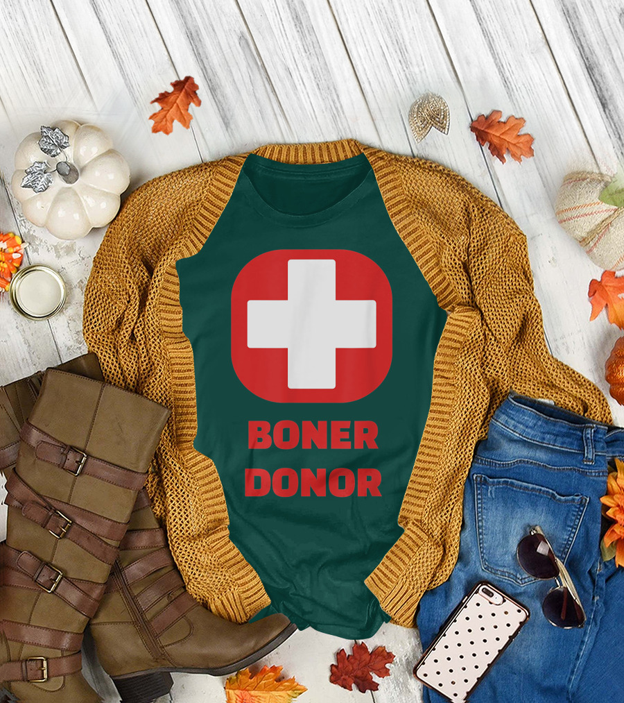 Boner Donor Funny Red Cross T-Shirt