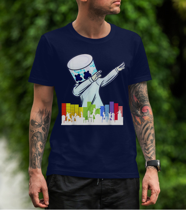 All I Want For Christmas Is Marshmallow DJ Dance Love Mello Dabbing Music Equalizer T-Shirt