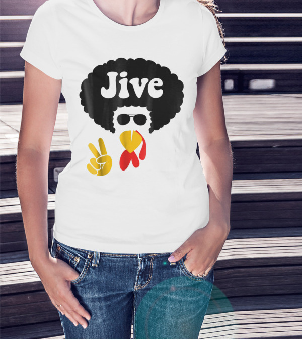 Jive Turkey Face Peace Sign T-Shirt