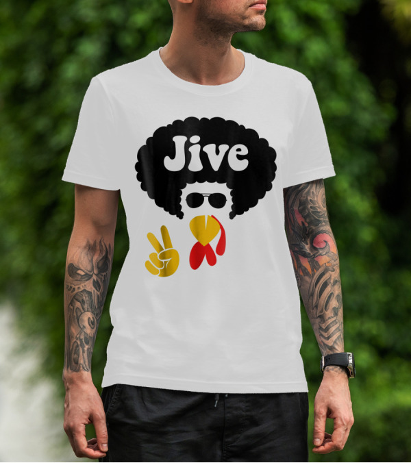Jive Turkey Face Peace Sign T-Shirt
