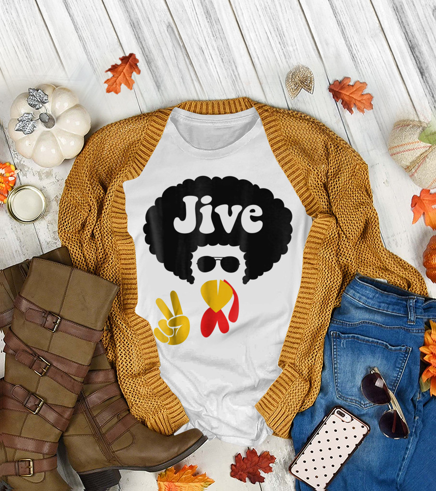 Jive Turkey Face Peace Sign T-Shirt