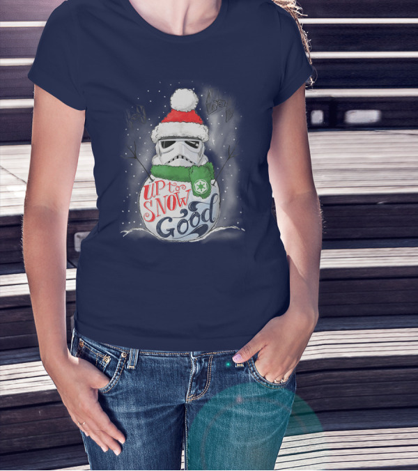 Star Wars Stormtrooper Up To Snow Good Funny Holiday Christmas Snowman Scarf TIE Fighters T-Shirt