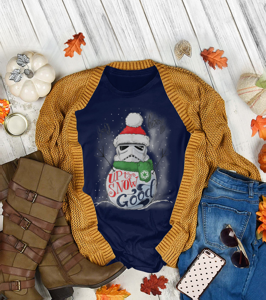 Star Wars Stormtrooper Up to Snow Good Funny Holiday Christmas Snowman Scarf TIE Fighters T-Shirt