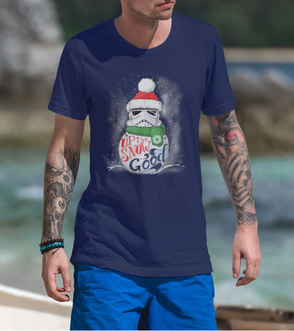 Star Wars Stormtrooper Up To Snow Good Funny Holiday Christmas Snowman Scarf TIE Fighters T-Shirt