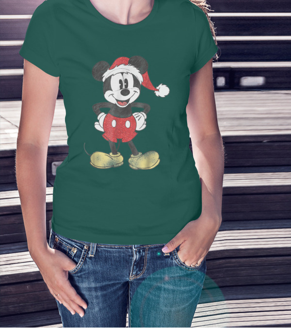 Vintage Disney Santa Mickey Mouse Classic T-Shirt