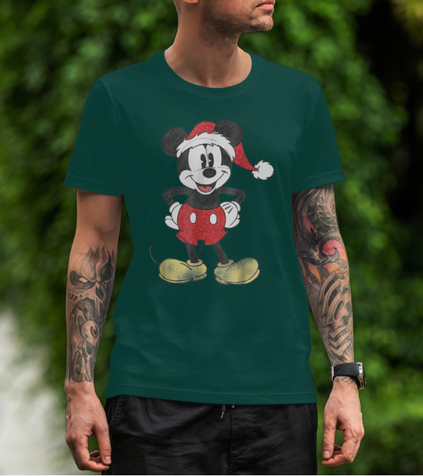 Vintage Disney Santa Mickey Mouse Classic T-Shirt
