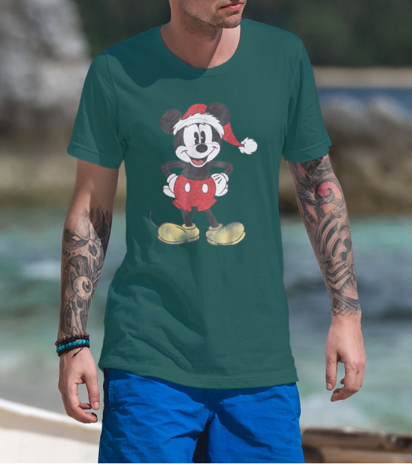 Vintage Disney Santa Mickey Mouse Classic T-Shirt