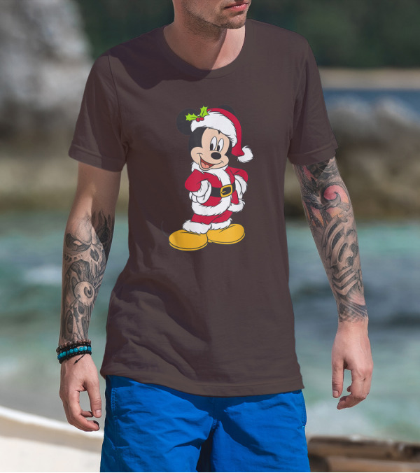 Disney Santa Mickey Mouse Holiday T-Shirt