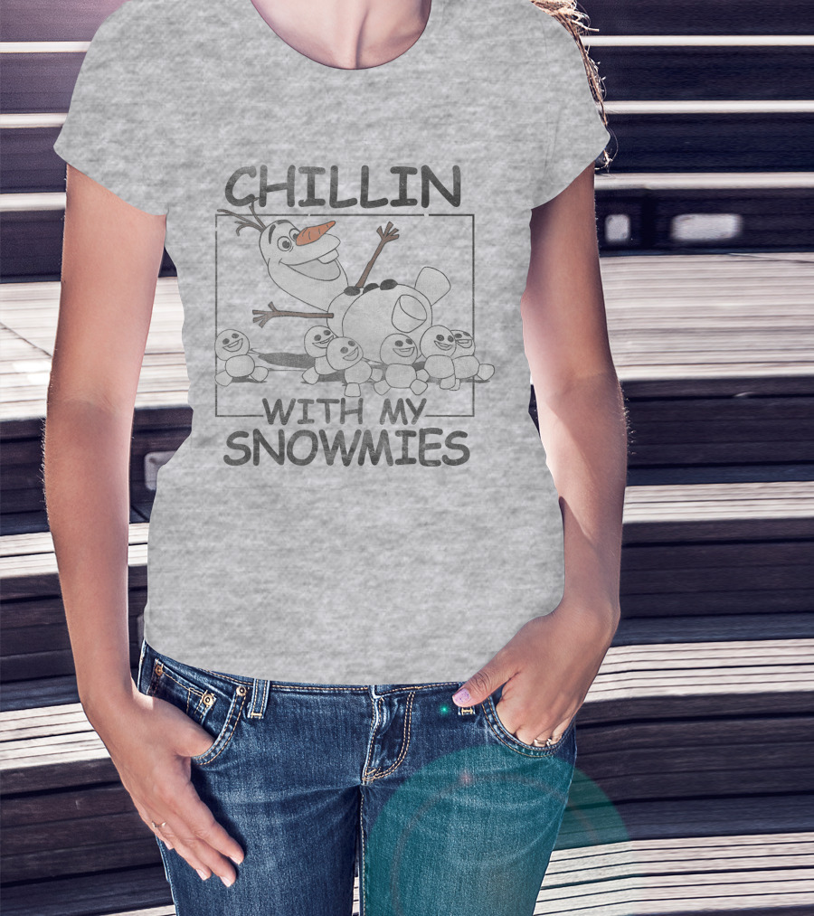 Disney Frozen Olaf Chillin With My Snowmies Snowman Friends T-Shirt