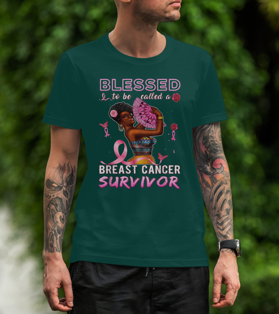BLESSED To Be Called A BREAST CANCER SURVIVOR African American T-Shirt