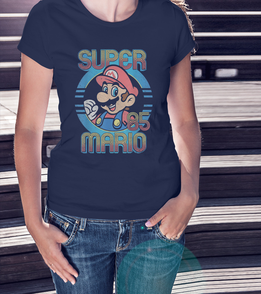 Super Mario Retro 85 Circle Classic T-Shirt