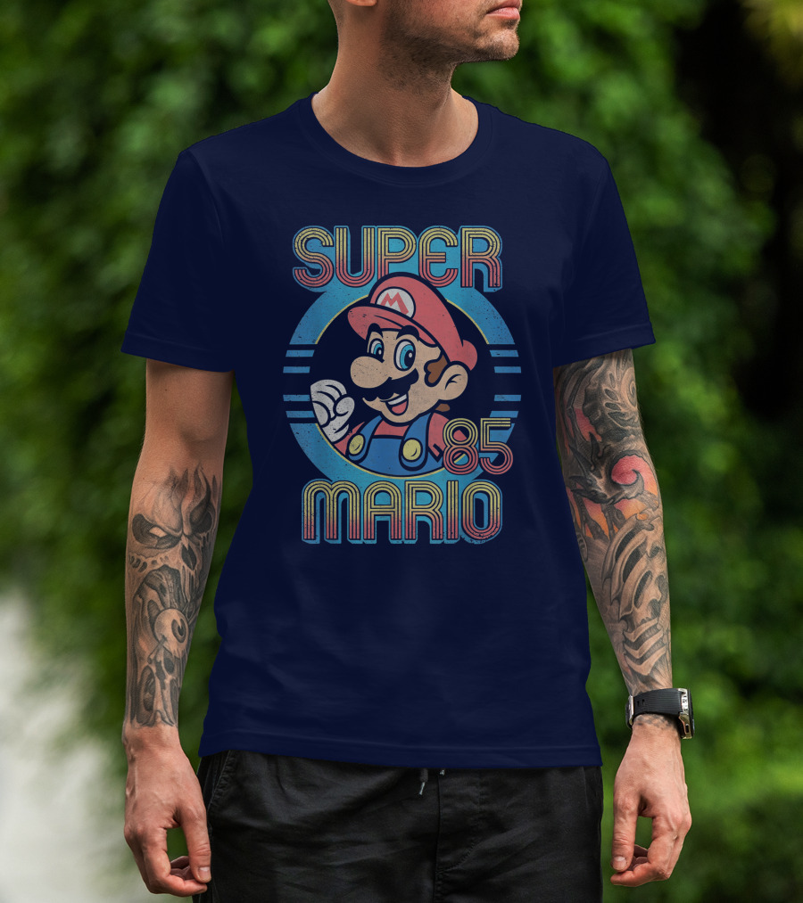 Super Mario Retro 85 Circle Classic T-Shirt