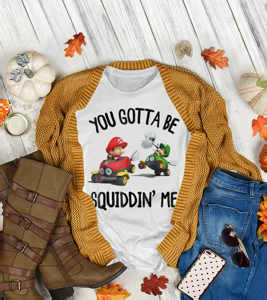 Mario Kart You Gotta Be Squiddin Me Racing Blooper Surprise T-Shirt