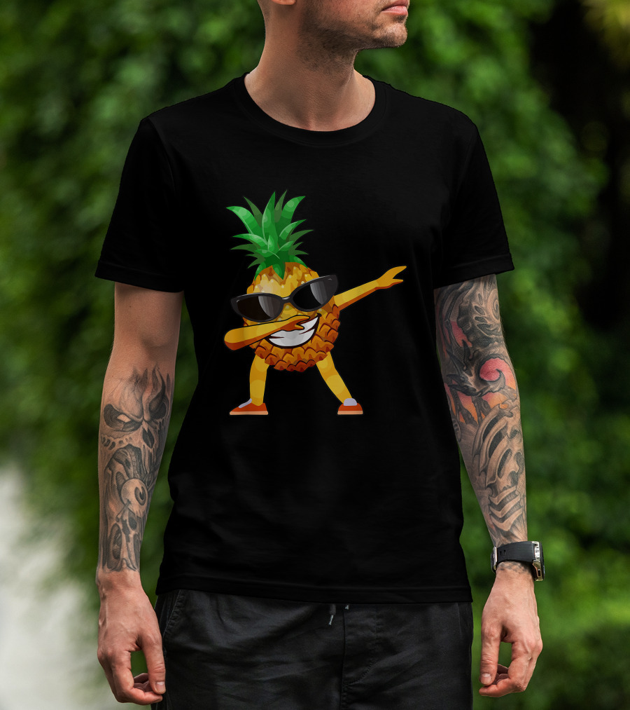 Dabbing Pineapple Sunglasses Smile T-Shirt