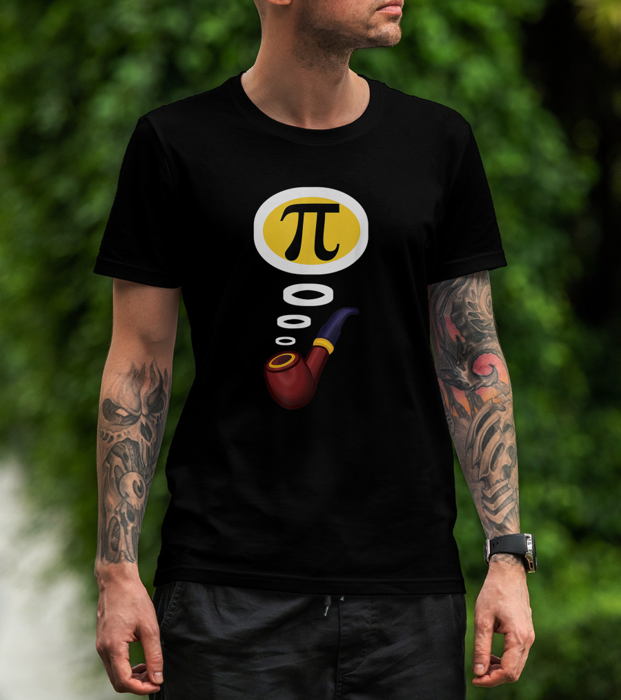Pi Day Pipe With Pi Symbol For Teacher T-Shirt