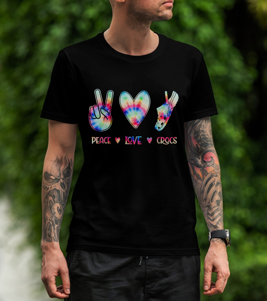 Peace Love Tie-Dye Crocs T-Shirt