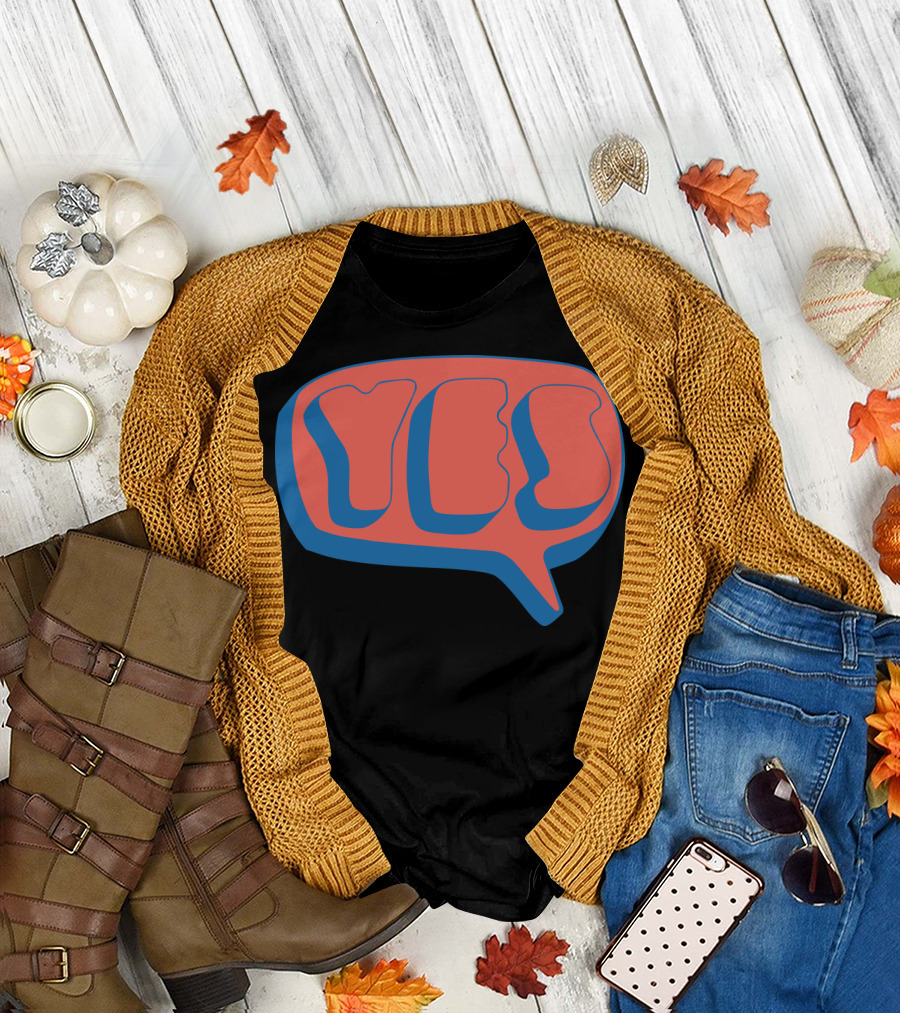 Yes 1969 Album Logo Retro Text Bubble T-Shirt