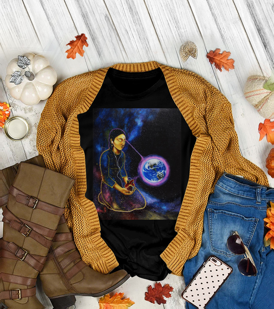 Astral Meditation Vision Connecting Earth and Mind T-Shirt