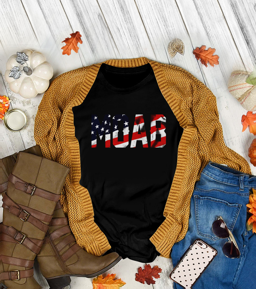 MOAB Patriotism with American Flag Stripes and Stars T-Shirt