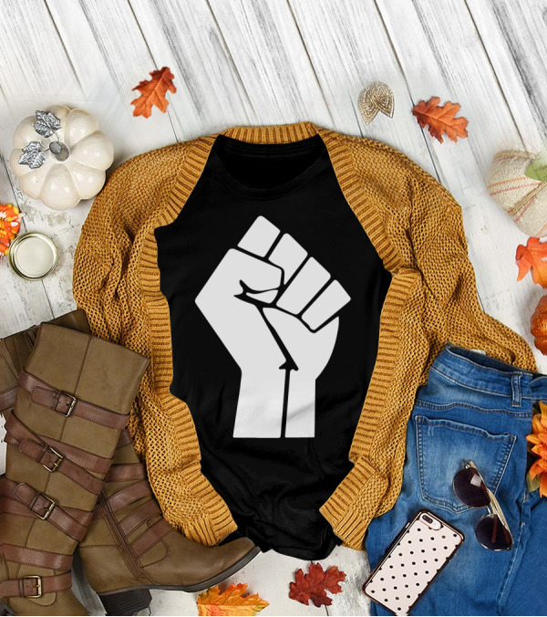 Black Power Raised Fist Papa T-Shirt