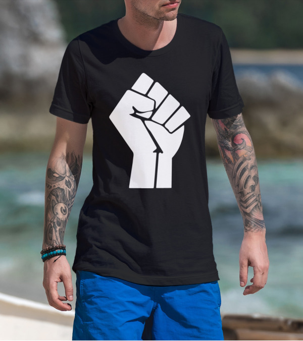 Black Power Raised Fist Papa T-Shirt