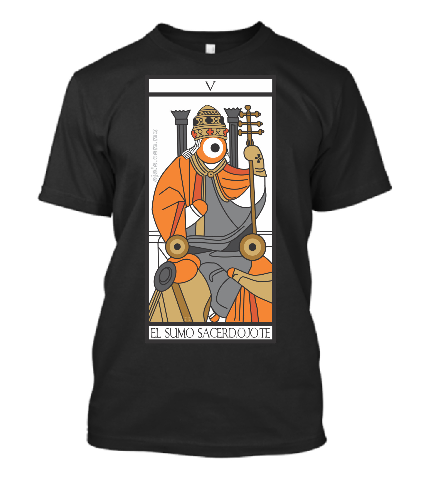 El Sumo Sacerd.ojote Tarot Card V Priest Symbolic T-Shirt