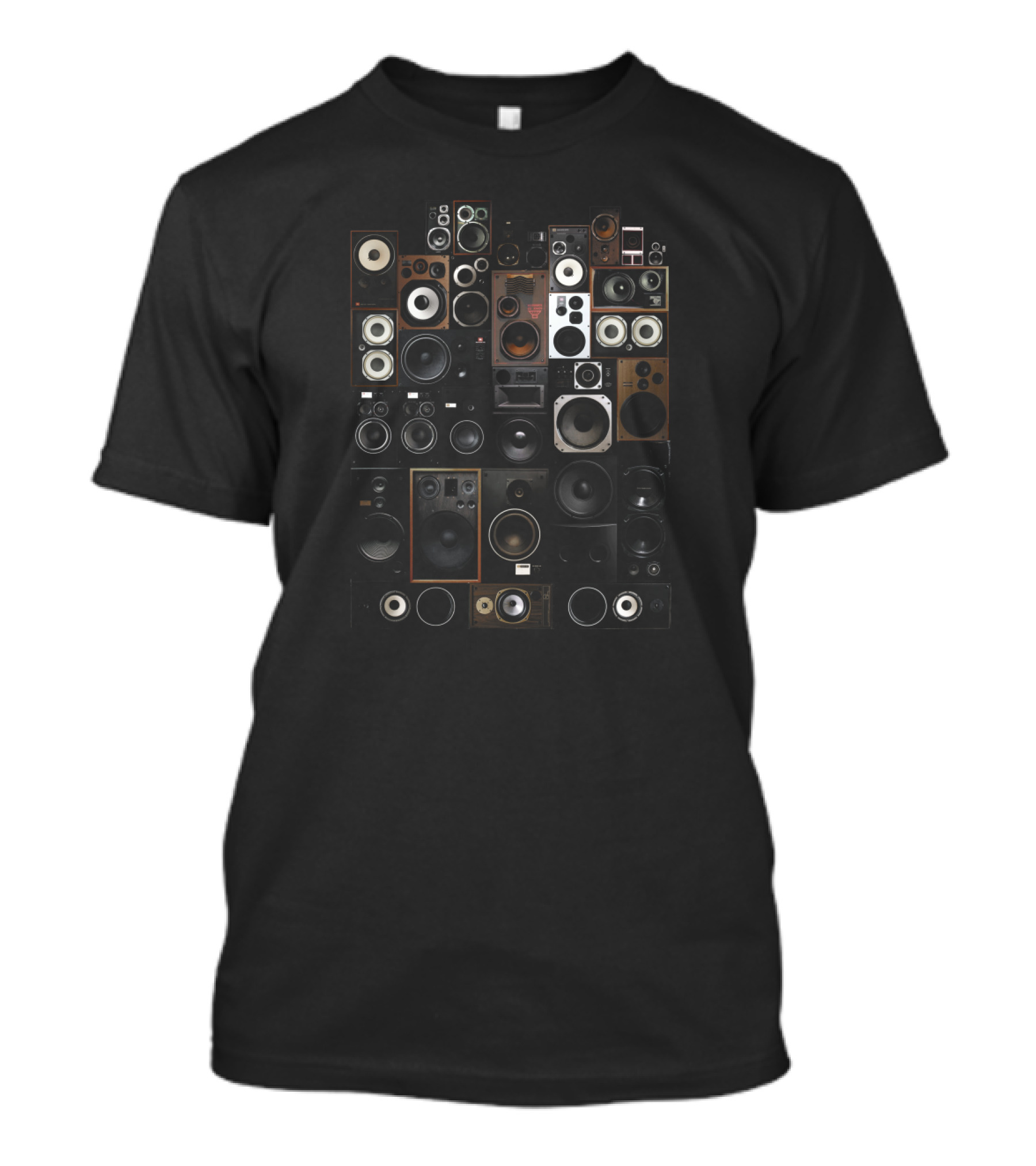 Vintage Audio Speaker Collection Retro Sound System Collage T-Shirt