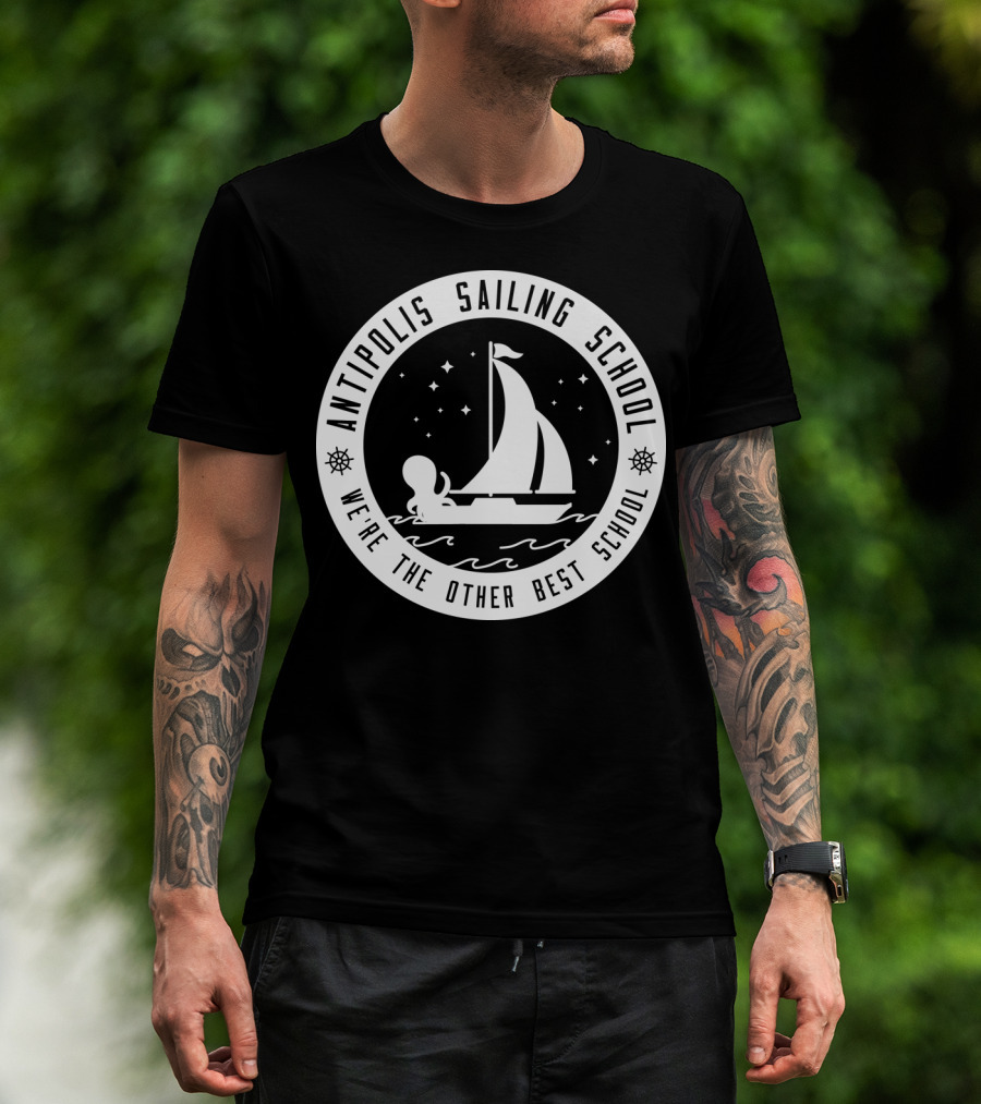 Antipolis Sailing School We're The Other Best School Nautical Octopus T-Shirt