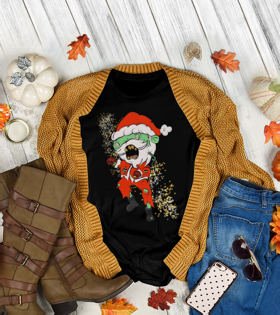 Seasons Greetings Zombie Santa Claus Christmas Humor T-Shirt