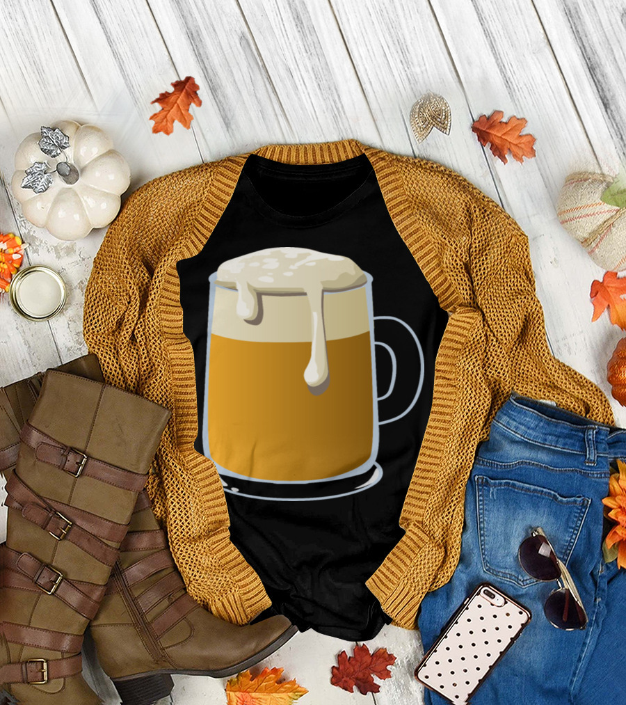 Pumpkin Ale Overflowing Beer Mug with Foam T-Shirt