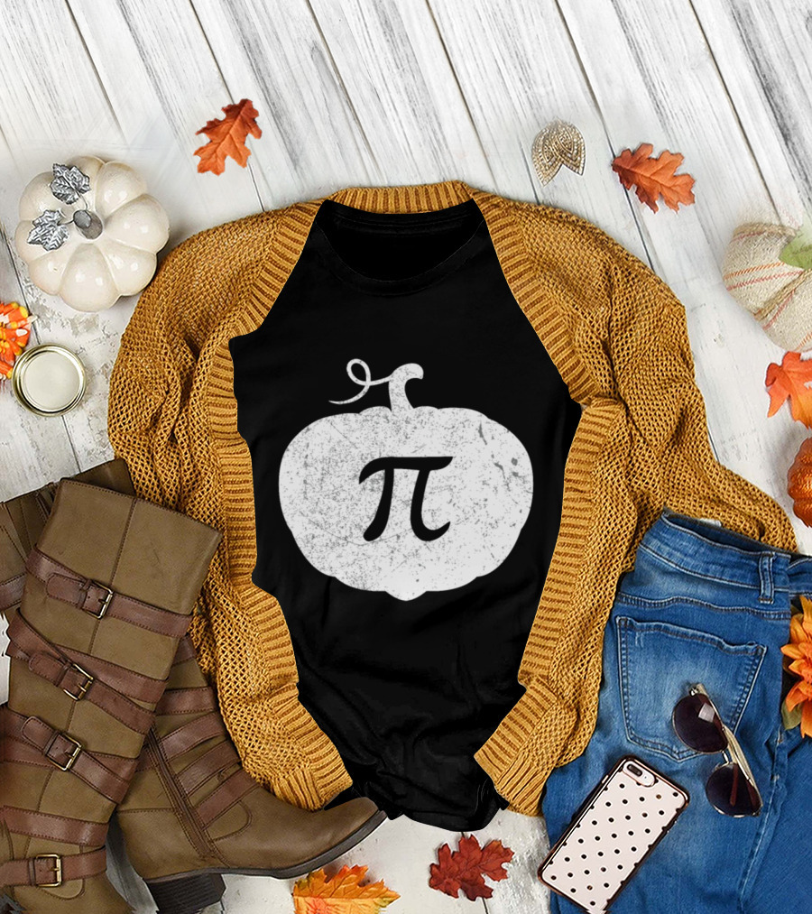 Pi Day Funny Pumpkin Pie Math Humor Nerd T-Shirt