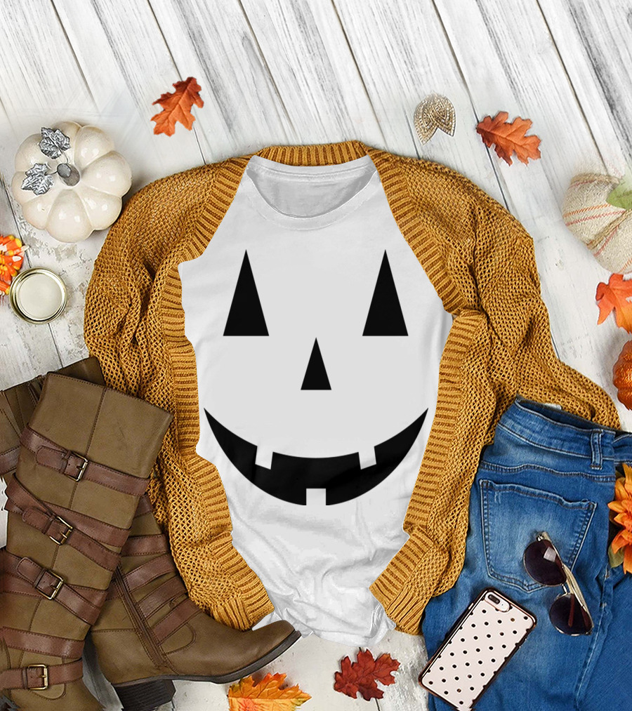Jack O Lantern Pumpkin Face Halloween T-Shirt