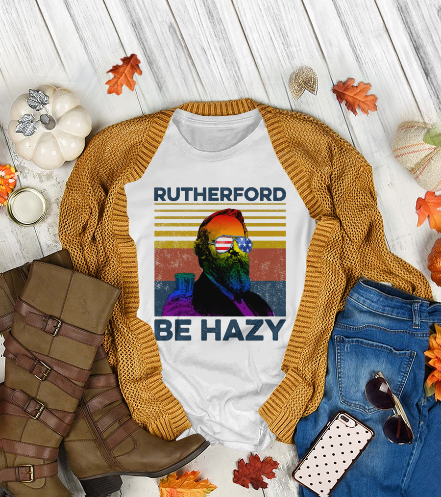 Rutherford Be Hazy Patriotic Sunglasses with Drink T-Shirt