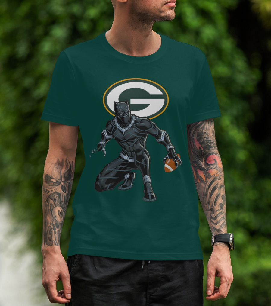 Green Bay Packers Wakanda Football Panther T-Shirt