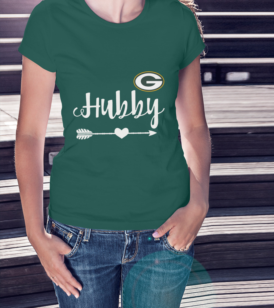 Green Bay Packers Hubby Arrow Heart T-Shirt