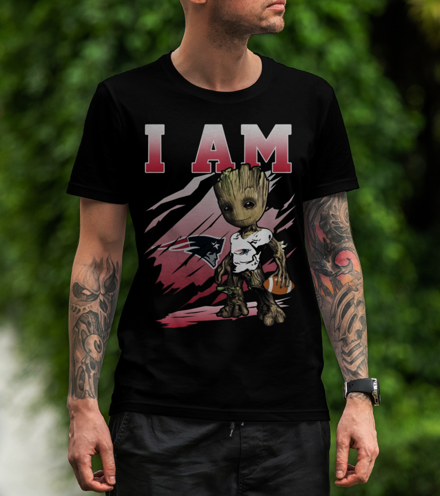 I Am New England Patriots Football Groot T-Shirt