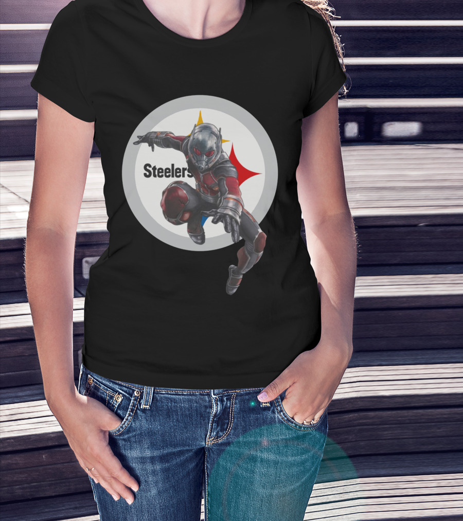 Pittsburgh Steelers Ant-Man Marvel Crossover T-Shirt