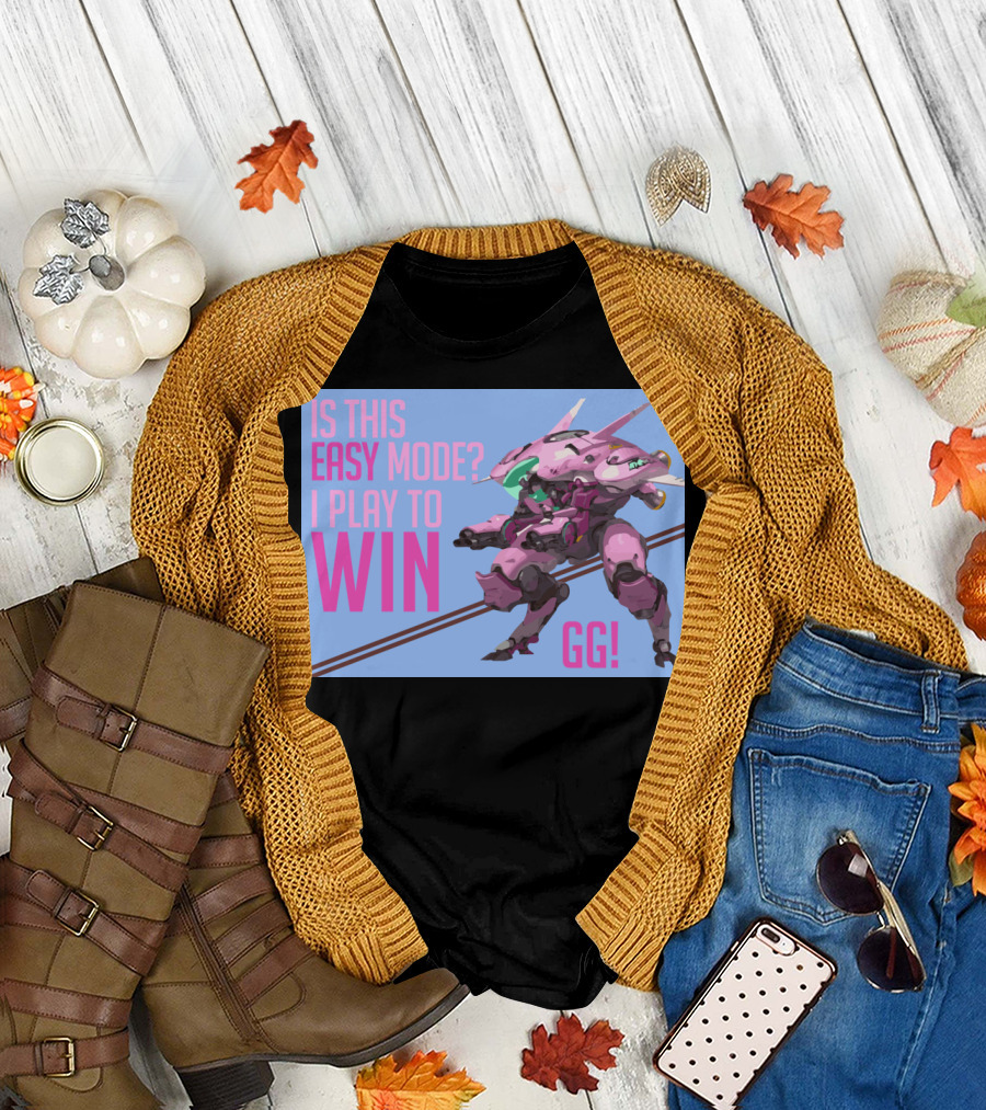 Is This Easy Mode I Play to Win GG Mech Character T-Shirt