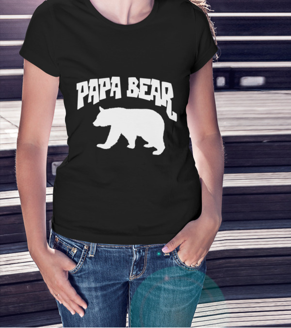 Papa Bear Baby Bear Fathers Dad Son Daughter Matching Cute Funny T-Shirt