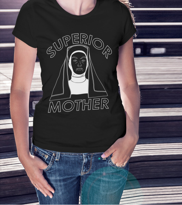 Superior Mother Nun Illustration Bold Faithful Expression T-Shirt