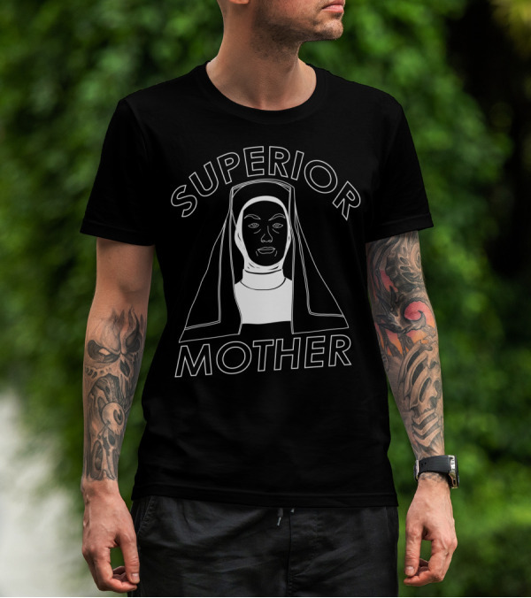 Superior Mother Nun Illustration Bold Faithful Expression T-Shirt