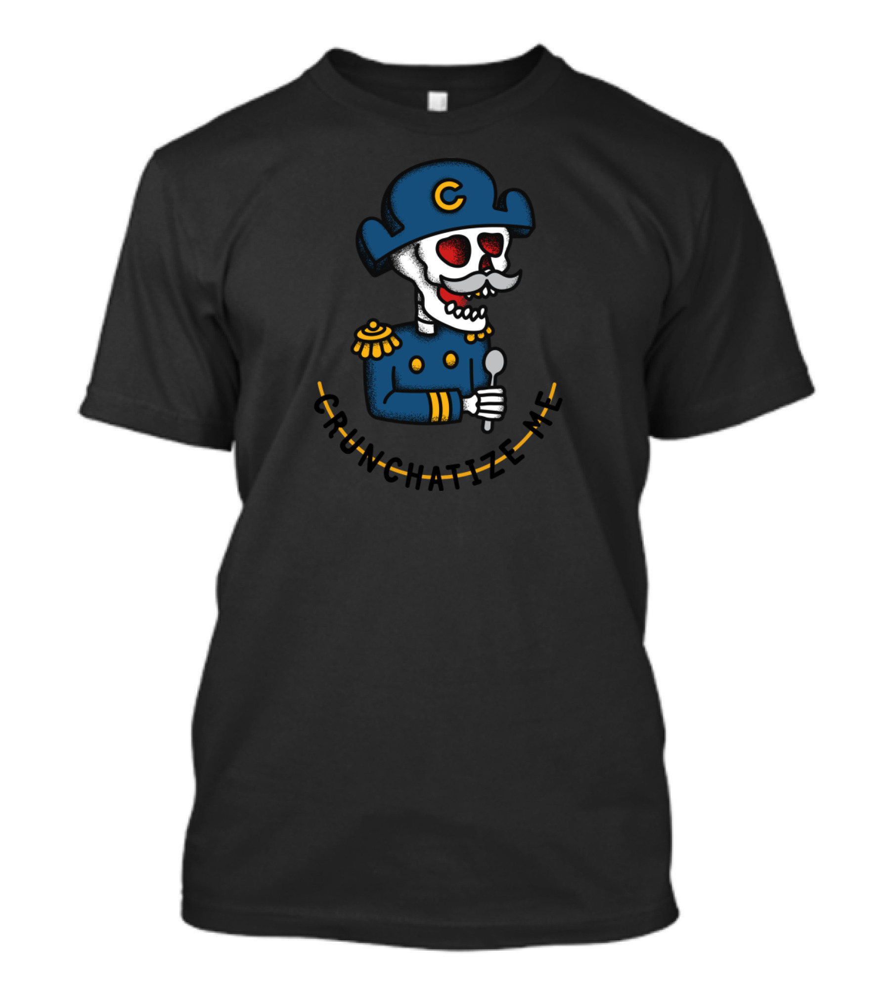 Crunchatize Me Captain Skeleton With Spoon T-Shirt