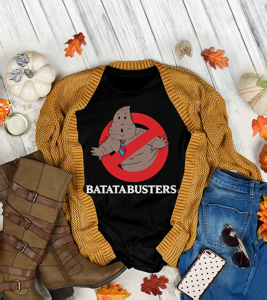 Batata Busters Parody Potato Ghostbusters Logo Mashup T-Shirt
