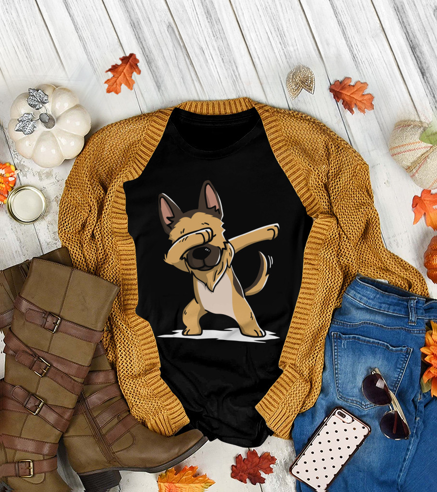 German Shepherd Dog Dabbing Pose Funny Pet T-Shirt