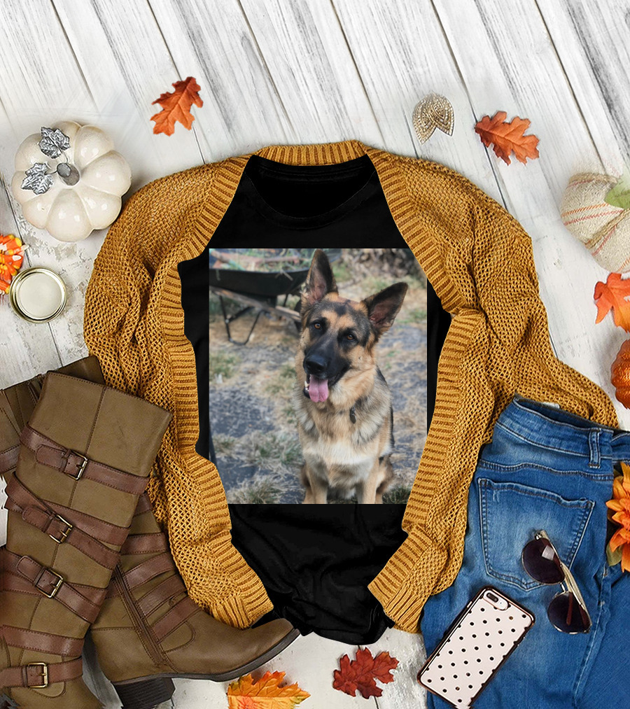 Loki German Shepherd Dog Photo Pet T-Shirt