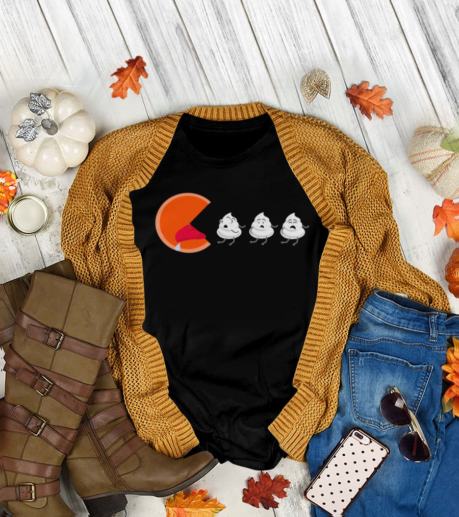 Classic Retro Pumpkin Pie with Whipped Cream Escape Thanksgiving Humor T-Shirt