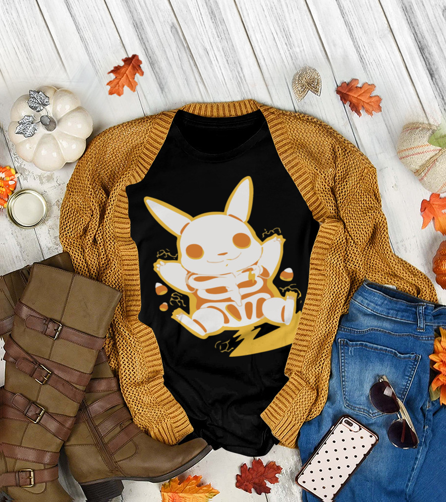 Electric Skeleton Pikachu Fusion T-Shirt