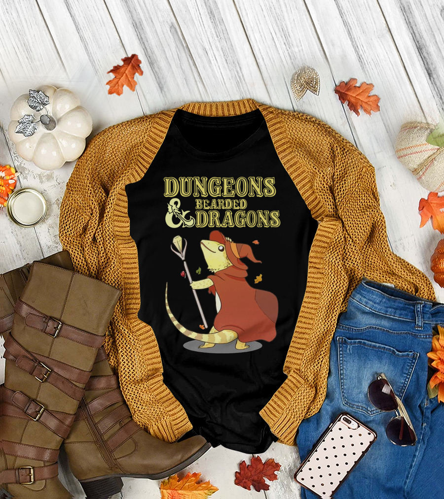 Dungeons And Bearded Dragons Mage Lizard Adventure T-Shirt