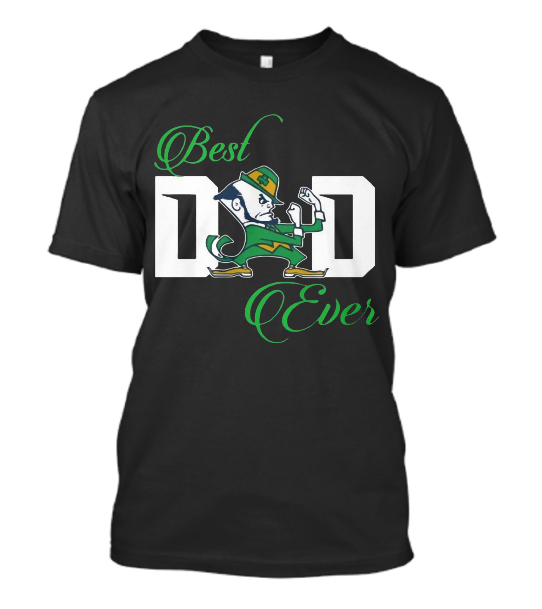 Notre Dame Best Dad Ever Fighting Irish Leprechaun T-Shirt