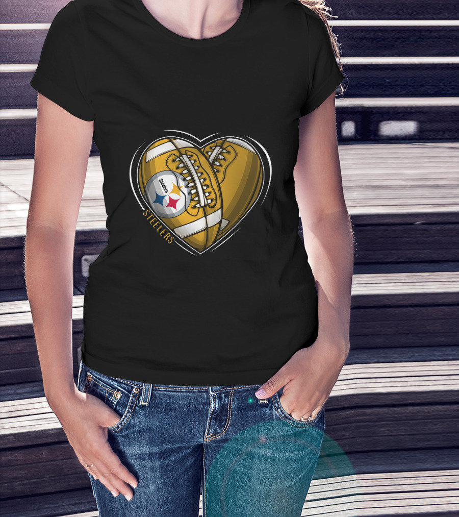 Steelers Heart Football Steelers T-Shirt